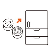 デコレーションをしたマシュマロは冷蔵庫に5分以上入れ、冷やし固めてください。