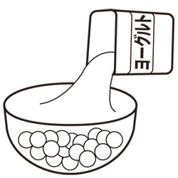 マシュマロとヨーグルトをよく混ぜ合わせます。