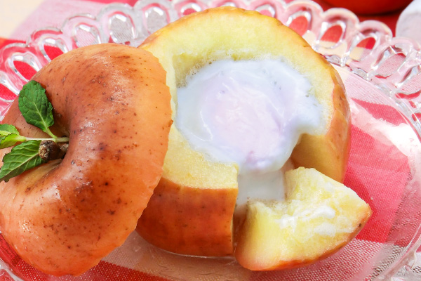 コットンキャンディマシュマロ de 焼きりんご