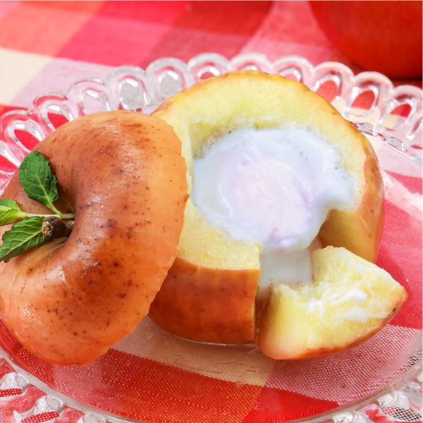 コットンキャンディマシュマロ de 焼きりんご