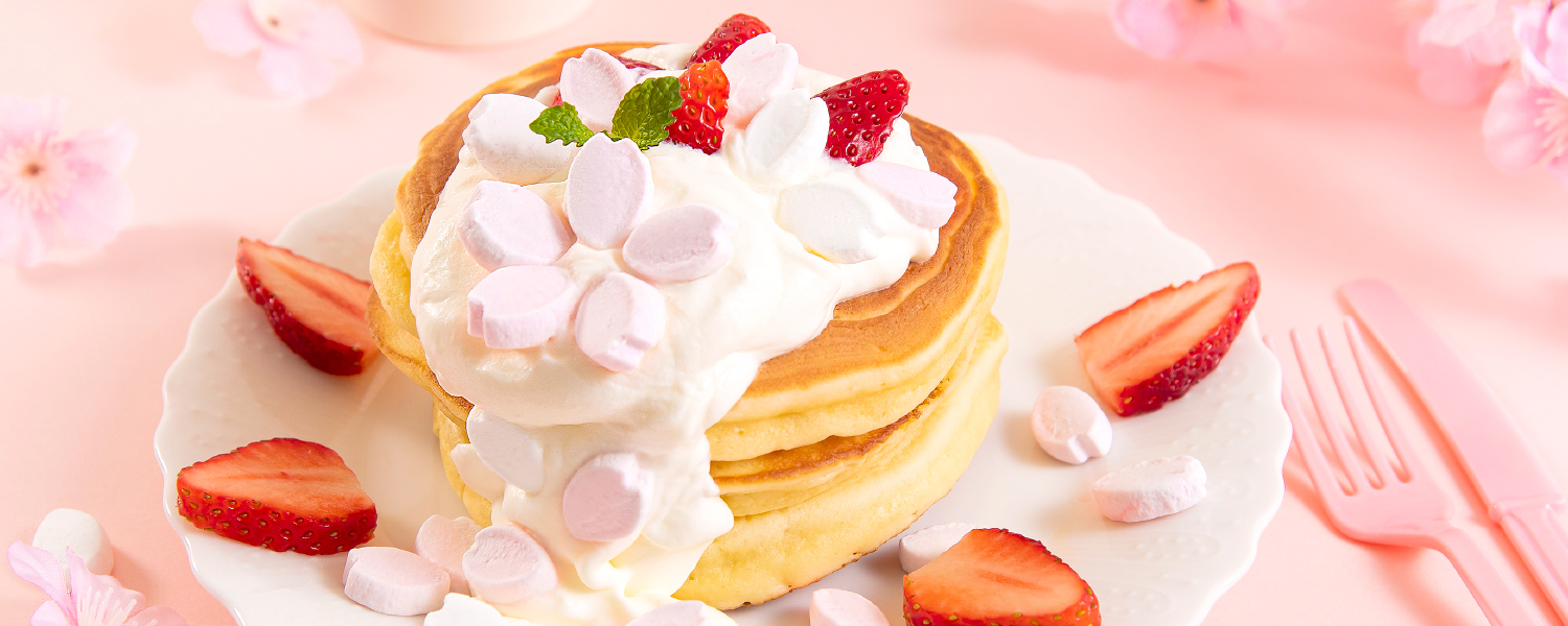 さくらの花びらパンケーキ