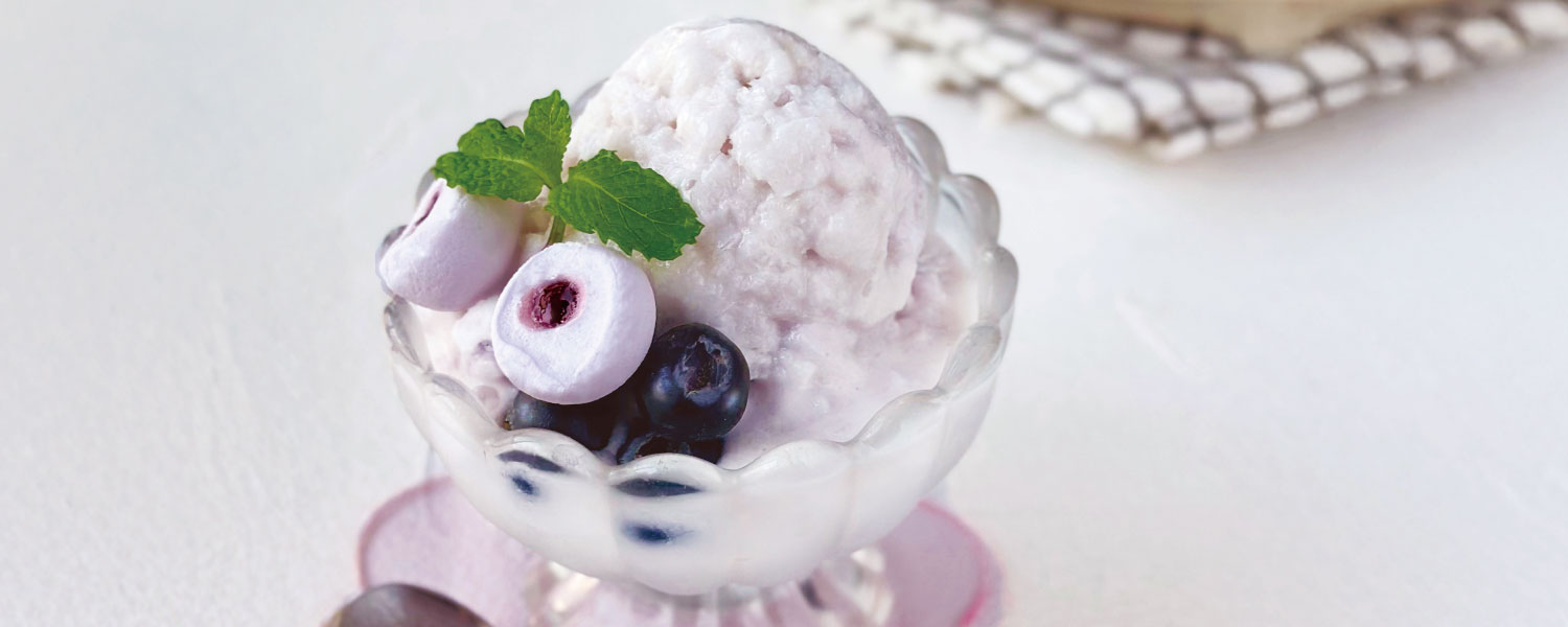 ブルーベリーマシュマロのフローズンヨーグルト