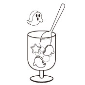 お好みのゼリーを軽くくずし、グラスに入れ、①のマシュマロを盛り付けたら完成です。冷たいうちにお召し上がりください。