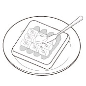 最後にバターをのせます。