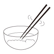 菜箸で混ぜます。